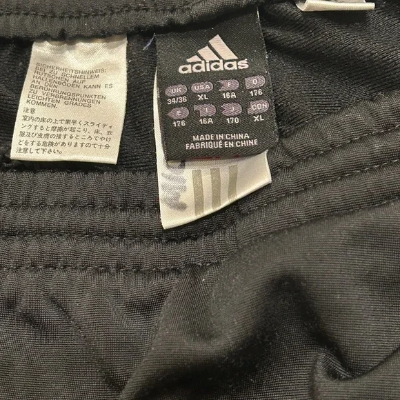 Adidas Black and Gray Track Pants - Picture 4 of 5